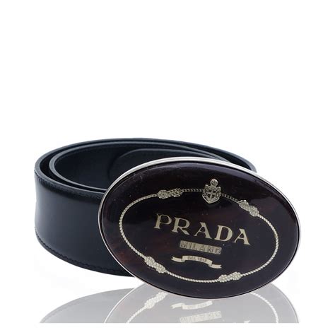 prada logo buckle leather belt|prada buckle leather belt.